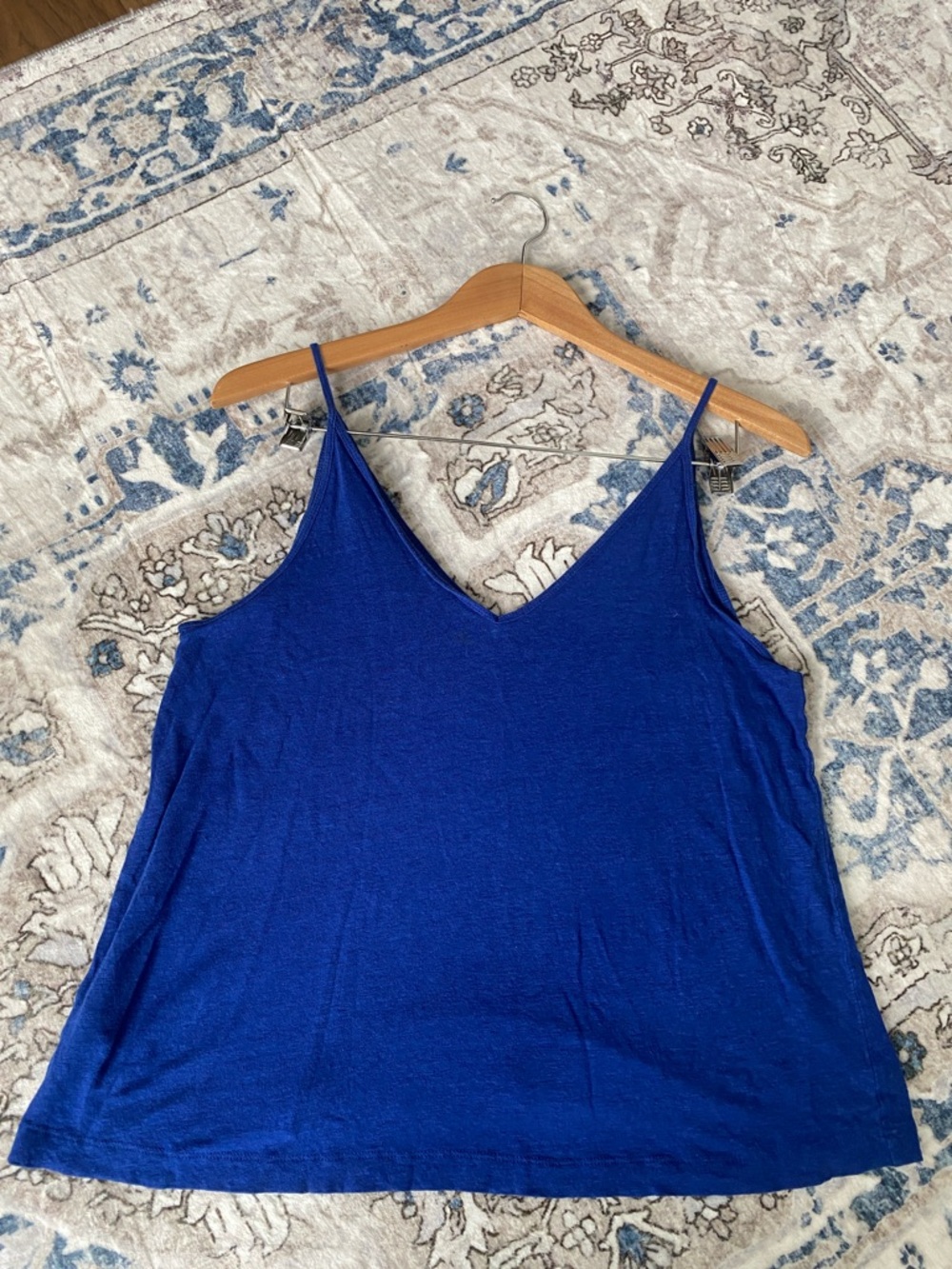 Loft Linen Classic V-Neck Cami Tank - Royal Blue
